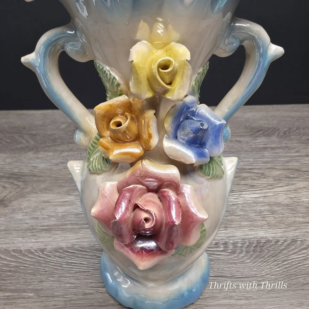 Vintage‎ Lusterware Flower Vase - 8 3/4